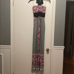 Strapless or halter maxi dress